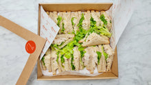 Load image into Gallery viewer, Chicken Mayo Lettuce with fried shallots Bite Sized Sandwiches (16 Bite Sized)